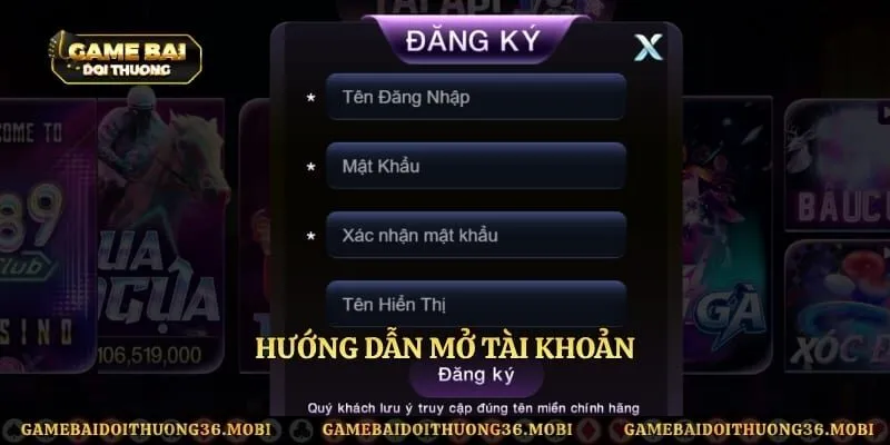 Hướng dẫn mở tài khoản 
